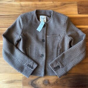 Abercrombie & Fitch Brown Houndstooth Jacket